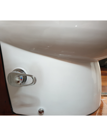 12V Deluxe Bidet Marine Hydrovacuum Toilet - Ocean Technologies