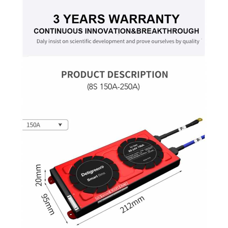 Daly - Deligreen BMS - control and protect your LiFePO4 pack Daly - Deligreen BMS - control and protect your LiFePO4 pack